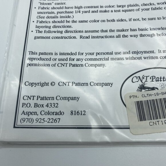 Vintage CNT Pattern Shear Delight Jacket Sewing Pattern Women’s 8–22 1990s Uncut - Picture 6 of 6